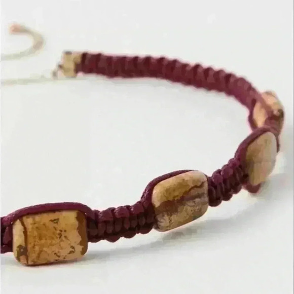 NWT Free People Sweet Caroline Choker ~ Maroon / Burgandy - Picture 3 of 6